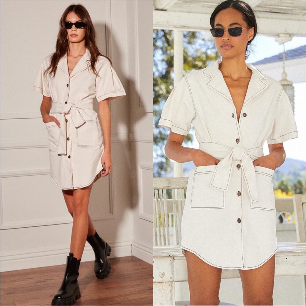 R.G. Kane Rocky Dress in Off White SZ 6 NWOT